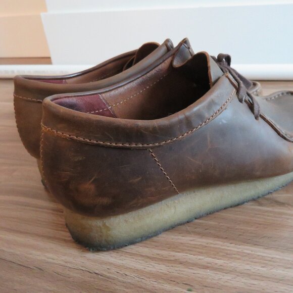 CLARKS ORIGINALS Wallabee Chukka Shoes in Brown Leather - Men's Size US 9 - Picture 8 of 15